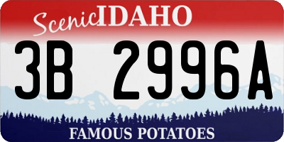 ID license plate 3B2996A