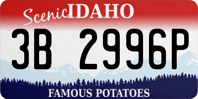 ID license plate 3B2996P