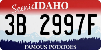 ID license plate 3B2997F