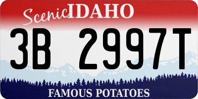 ID license plate 3B2997T