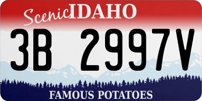 ID license plate 3B2997V