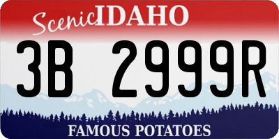 ID license plate 3B2999R