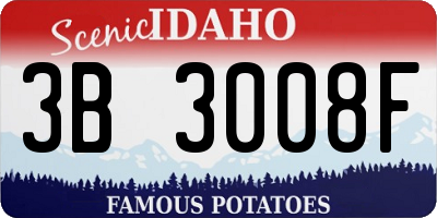 ID license plate 3B3008F