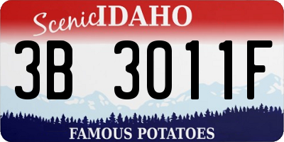 ID license plate 3B3011F