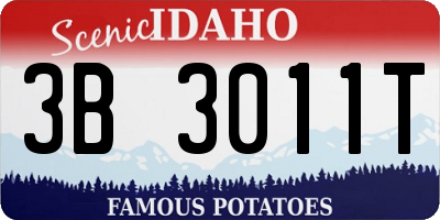 ID license plate 3B3011T