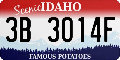 ID license plate 3B3014F