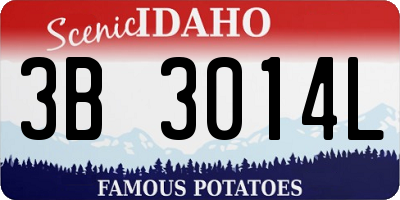 ID license plate 3B3014L