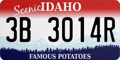 ID license plate 3B3014R