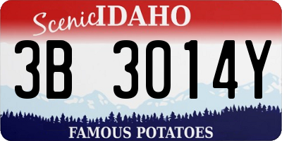 ID license plate 3B3014Y