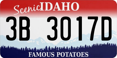 ID license plate 3B3017D