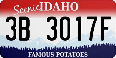 ID license plate 3B3017F