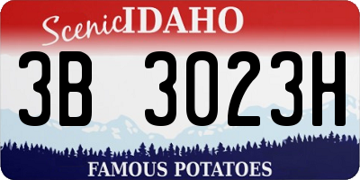 ID license plate 3B3023H