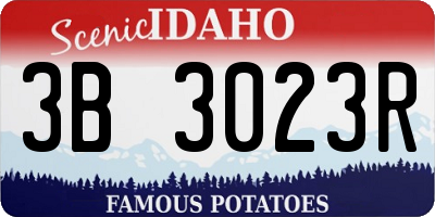 ID license plate 3B3023R