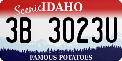 ID license plate 3B3023U