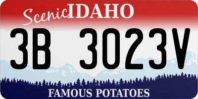 ID license plate 3B3023V