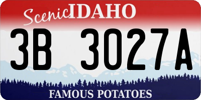 ID license plate 3B3027A