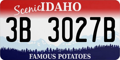 ID license plate 3B3027B