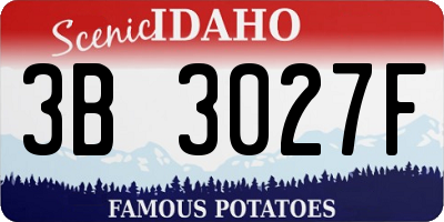 ID license plate 3B3027F