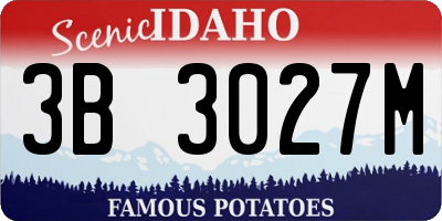 ID license plate 3B3027M
