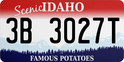 ID license plate 3B3027T