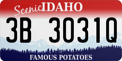 ID license plate 3B3031Q