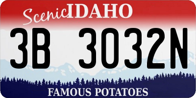 ID license plate 3B3032N