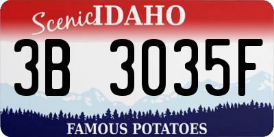 ID license plate 3B3035F
