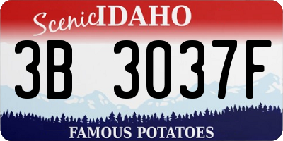 ID license plate 3B3037F