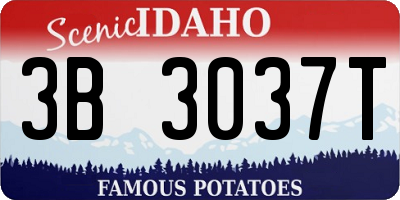ID license plate 3B3037T