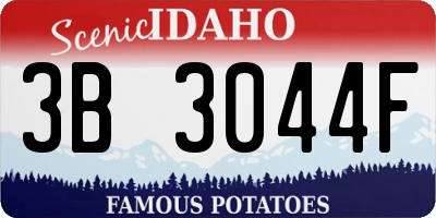 ID license plate 3B3044F