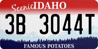 ID license plate 3B3044T