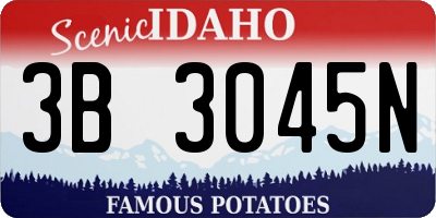 ID license plate 3B3045N