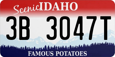 ID license plate 3B3047T