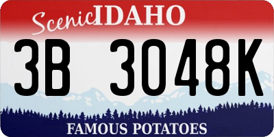 ID license plate 3B3048K