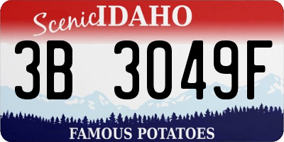 ID license plate 3B3049F