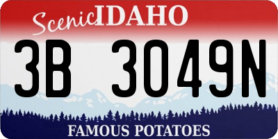 ID license plate 3B3049N