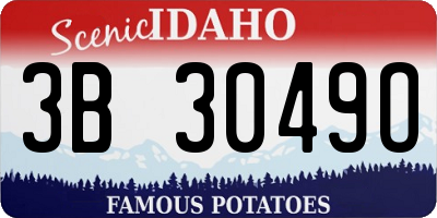 ID license plate 3B3049O