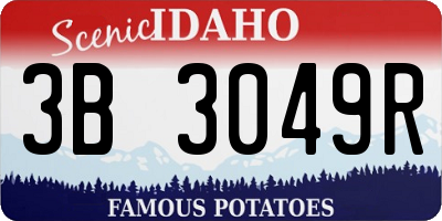 ID license plate 3B3049R