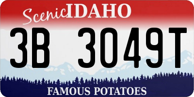 ID license plate 3B3049T