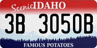 ID license plate 3B3050B