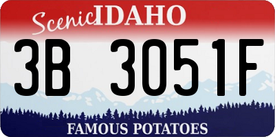 ID license plate 3B3051F