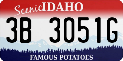 ID license plate 3B3051G
