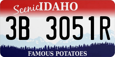 ID license plate 3B3051R