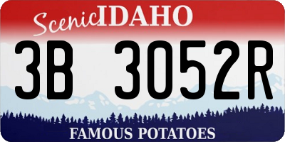 ID license plate 3B3052R