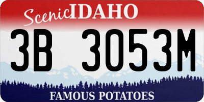 ID license plate 3B3053M