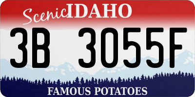 ID license plate 3B3055F