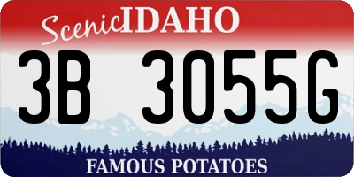 ID license plate 3B3055G