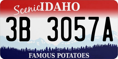 ID license plate 3B3057A