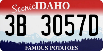 ID license plate 3B3057D