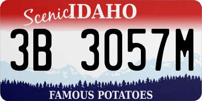 ID license plate 3B3057M